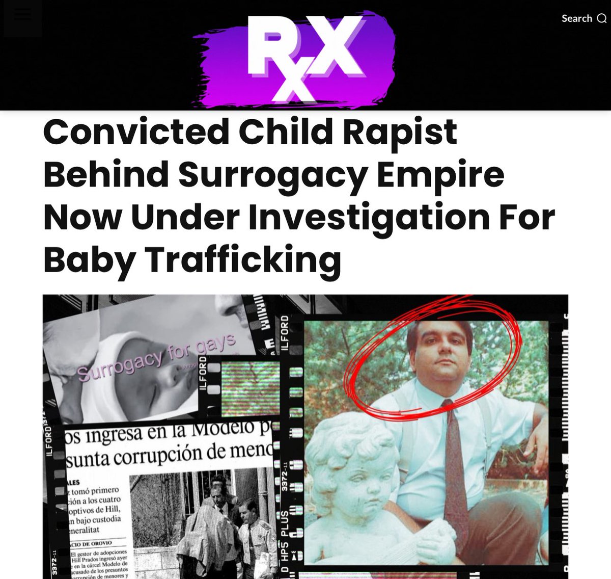 things that make you go hmm: one of the largest surrogacy orgs in the world catering to gay men is run by a convicted child rapist who went into business with one of the boys he raped.