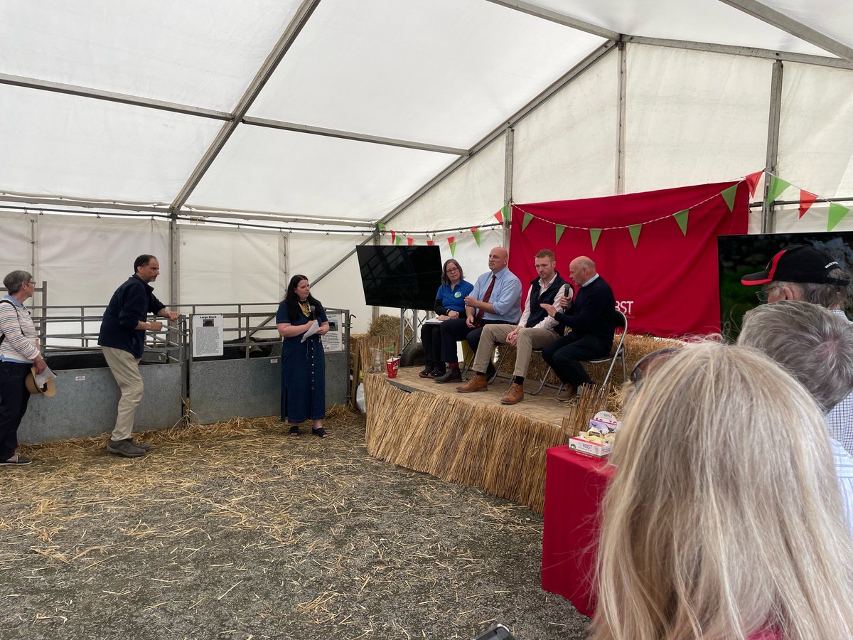 Day 3 update from @balmoralshow... Well attended and intense discussion panel on the future of #environmentalschemes in NI agriculture, which was held in the RBST marquee.