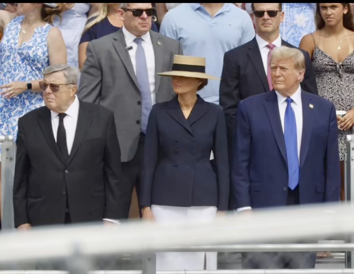 Just Now: President Trump, Melania, and Melania’s father at Barron’s graduation. What a beautiful moment!