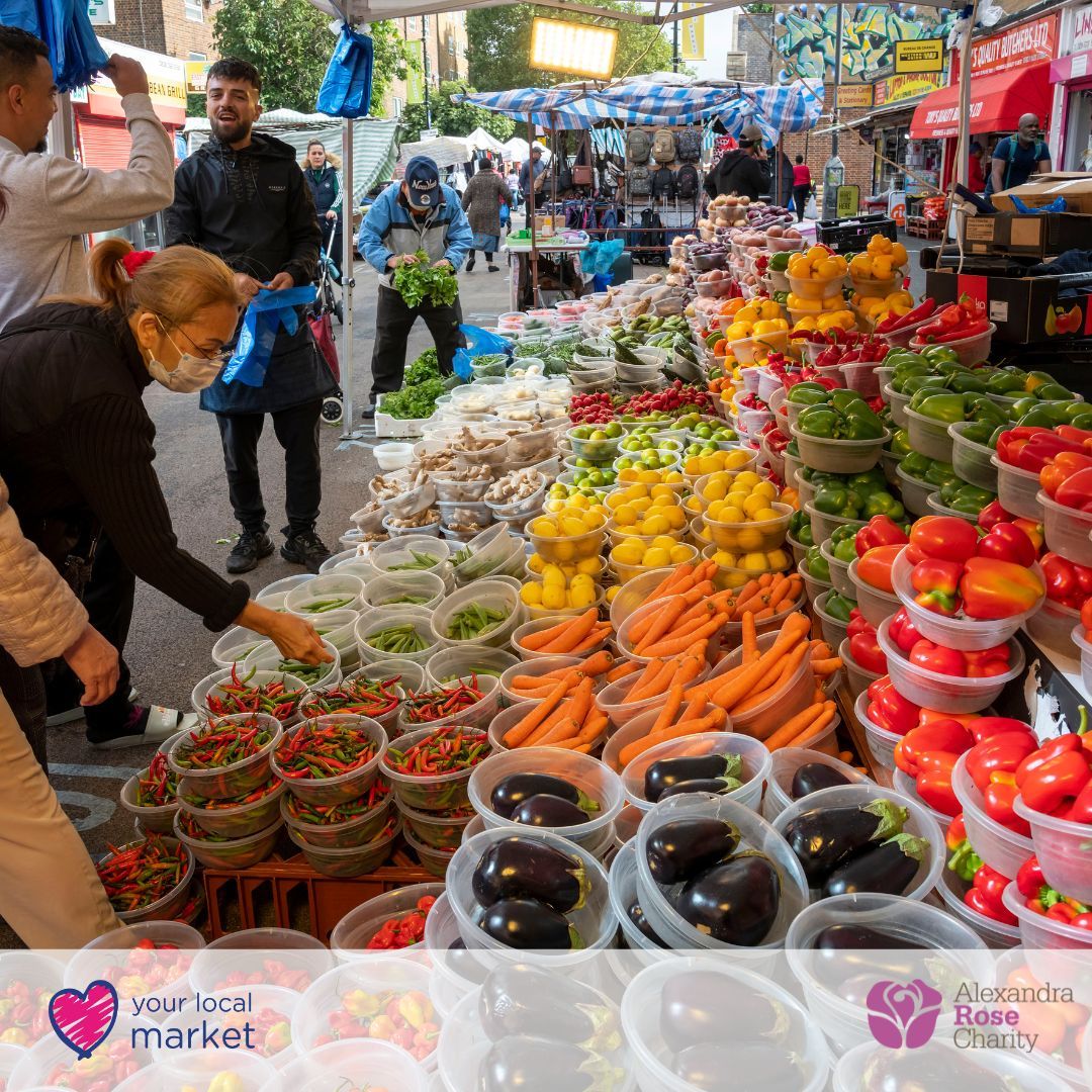 'Having the Rose Vouchers means I can buy the food I want, like Caribbean sweet potato. I can buy more fresh fruit & veg, and I’m able to spend more on quality food. The food I get at the market lasts much longer than the food I buy at the supermarket.' Kareen, #Hackney #LYLM2024