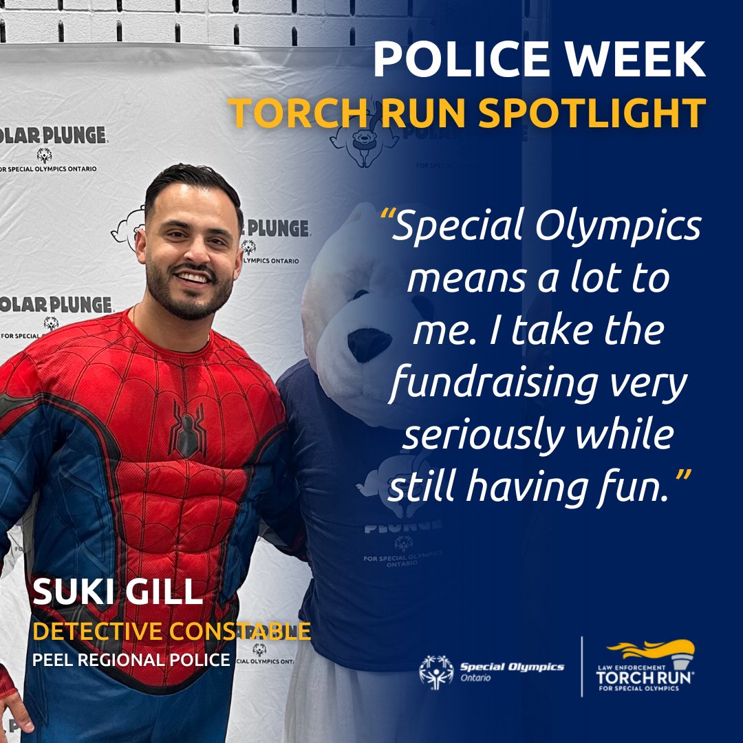 This year's final spotlight is on DC Suki Gill who loves 'how much passion the athletes have for their sport, which makes me want to work harder and harder for these athletes every year.' Read more about Suki's personal connection to Special Olympics: www1.torchrunontario.com/blog/tag/polic…