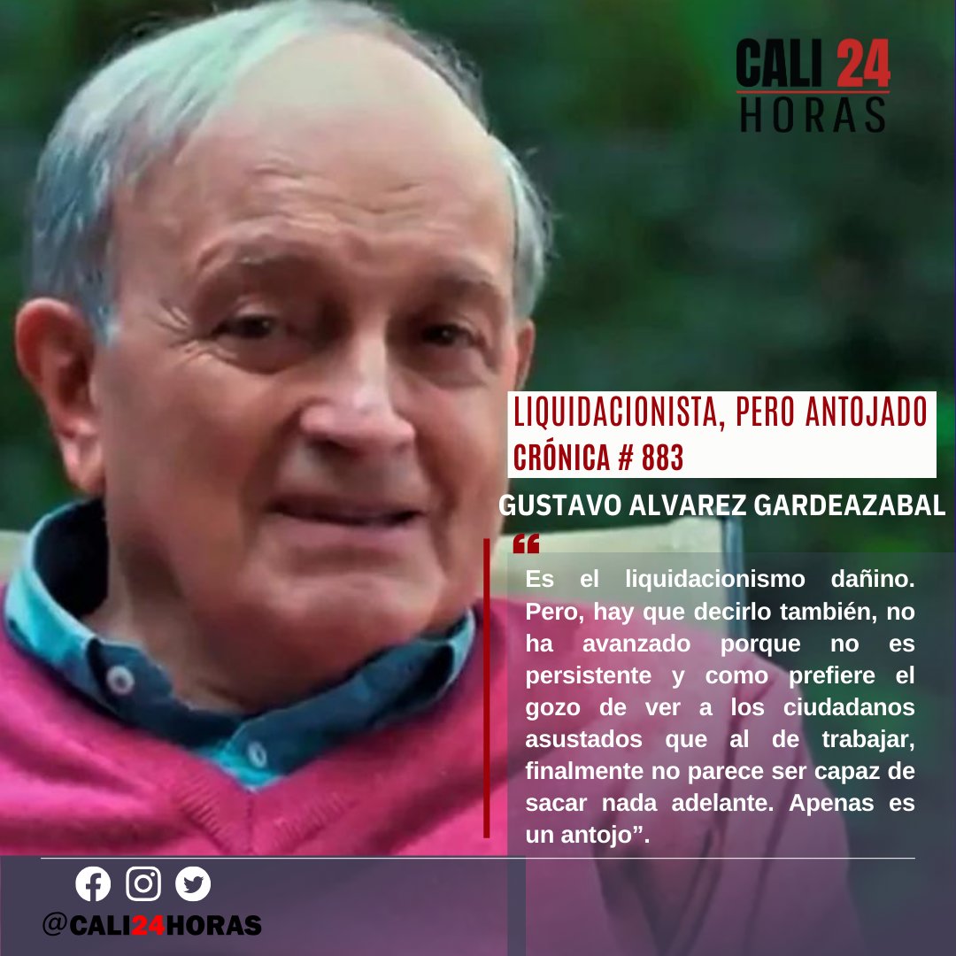 Aquí puedes leer la crónica #883 de Gustavo Alvaréz Gardeazábal 'LIQUIDACIONISTA, PERO ANTOJADO' #gobiernonacional #petro.