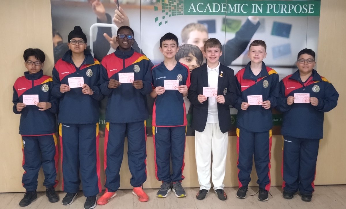 All credit to Udham, Spencer, Nasimul, Jaskeerat, Luke, Nathan and Max for being nominated to attend Praise Breakfast with Miss Naguthney (Assistant Head), Mr Magee (Head of Year) and Mr Sepede (Assistant Head of Year) - congratulations!