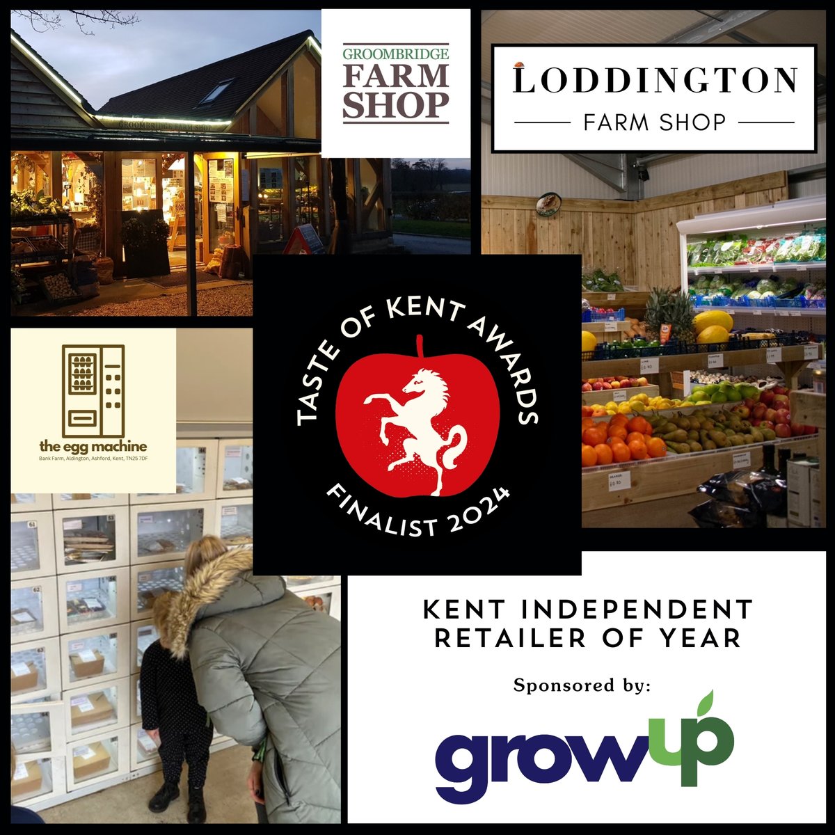 Kent Independent Retailer of the Year, Sponsored by: @Growup_Farms The finalists are: The Egg Machine, Aldington @GFarmShop, Tunbridge Wells @LoddingtonFarm Shop, Boughton Monchelsea Discover the other finalists, or come see them on 13th June, Canterbury: ow.ly/EoRh30sCtF9