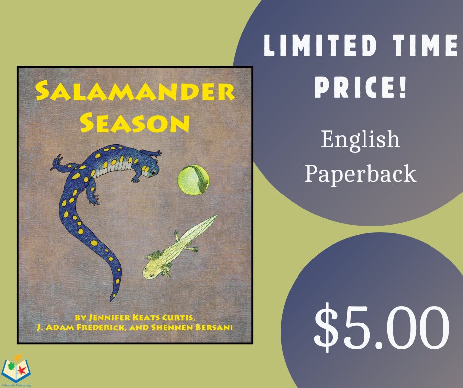 For a limited time, Salamander Season in English paperback is at the special price of $5! Join a father-child team as they study salamanders as they complete #amphibian metamorphosis through a beautiful, illustrated photographic journal! #read #sale bit.ly/4aUQiHj
