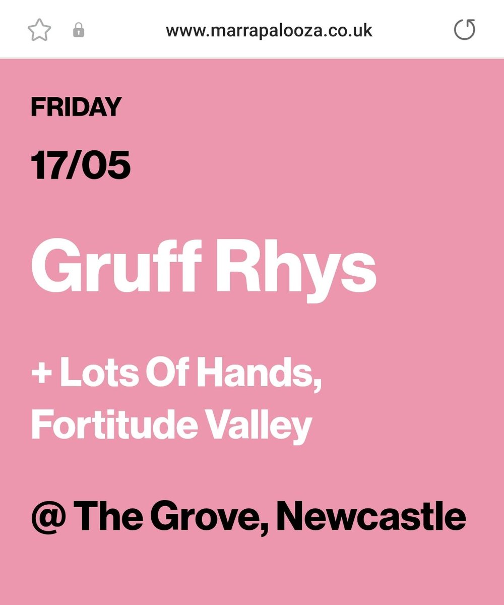 Today's the day: Gruff Rhys and the 'Sadness Sets Me Free' band play The Grove, Newcastle, as part of Marrapalooza Festival 2024 marrapalooza.co.uk