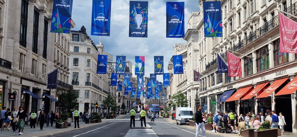 #ProjectServator visited #RegentStreet in preparation of the Champions League Final. Officers are specially trained and use a wide range of assets including plain clothes. If you see something that doesn’t feel right, call police or use Gov.uk/ACT #UCLF24