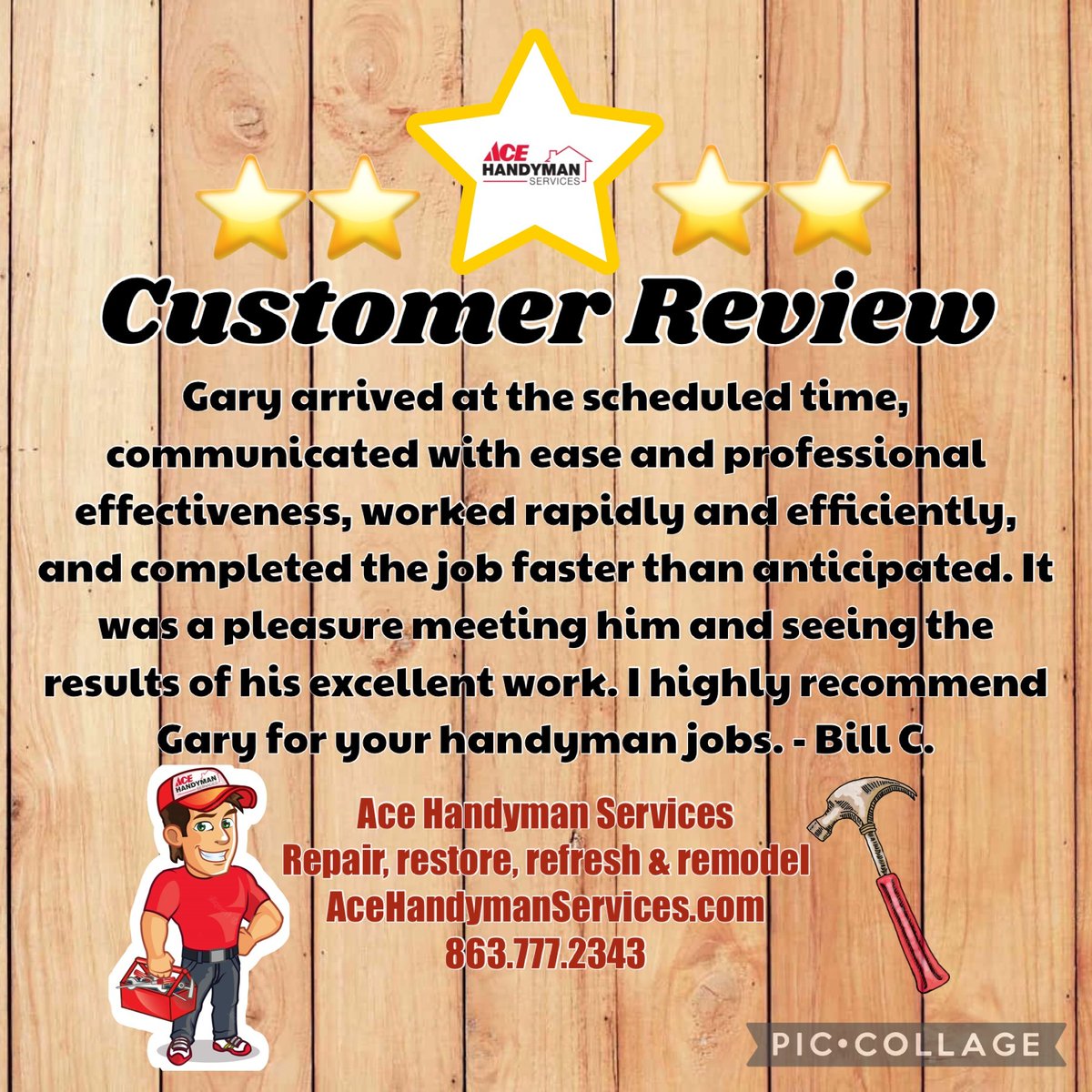 Five Star Friday! ⭐️
#AceHandymanServices #AHS #CentralFlorida #repairs #homeprojects #professionalservices #craftsman #fixit #rebuild #todolist #handyman #BringingHelpfulToYourHome #FiveStarReview #Friday