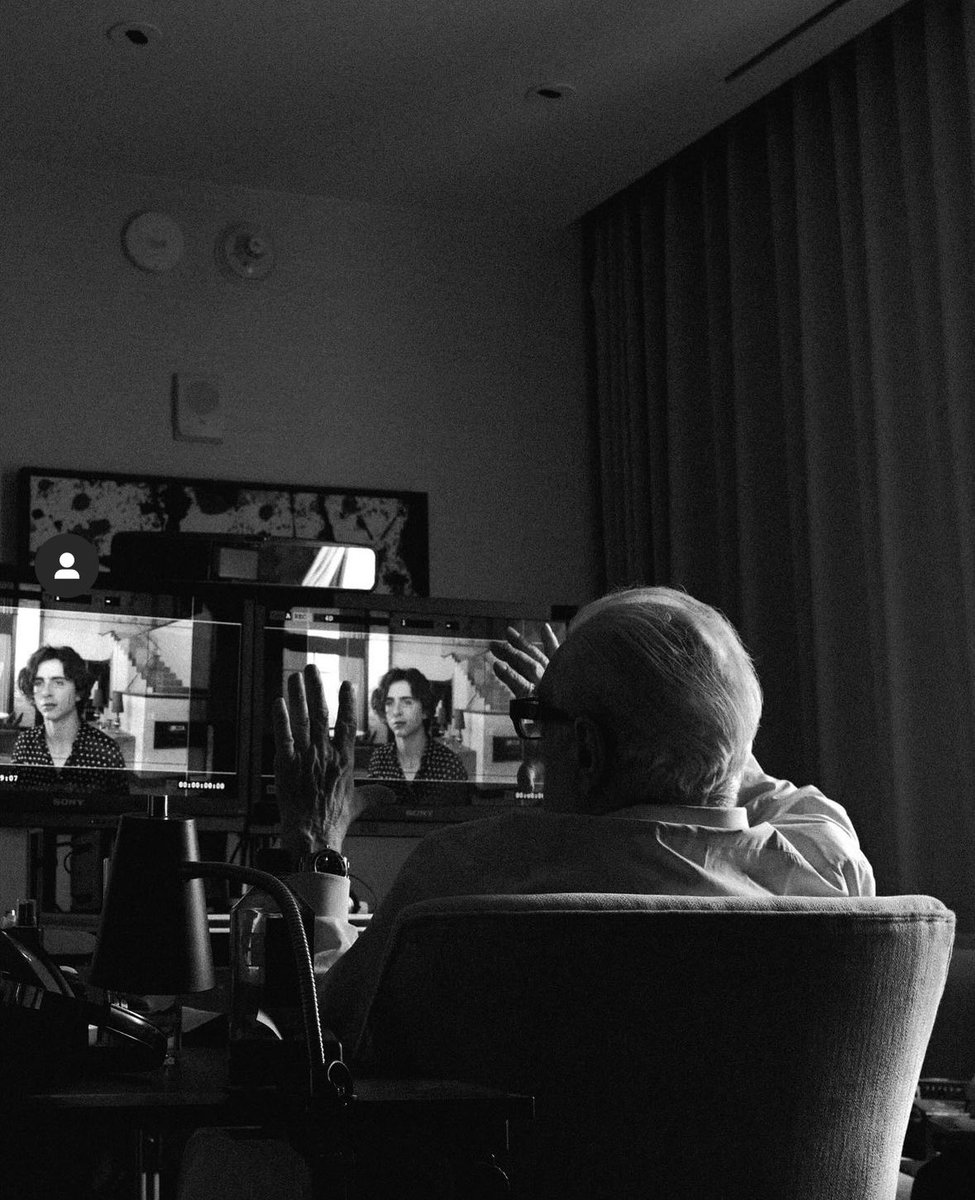 Martin Scorsese directing Timothée Chalamet for Bleu de Chanel