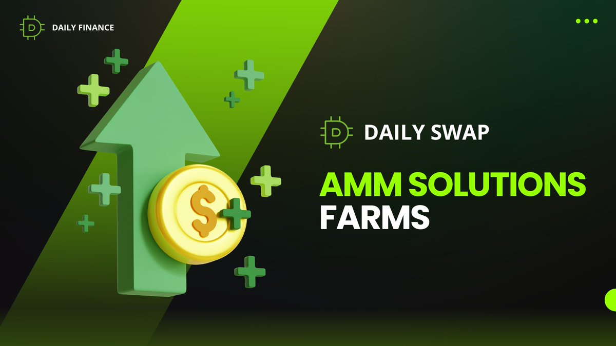 🌟 Unlock the full potential of DeFi with #DailySwap:

🔹 Maximize your capital efficiency using our cutting-edge AMM. 
🔹 Dive into our liquidity pools and boost your earnings! 
🔹 Stake your LP tokens in our farms to earn DLY rewards 🌾