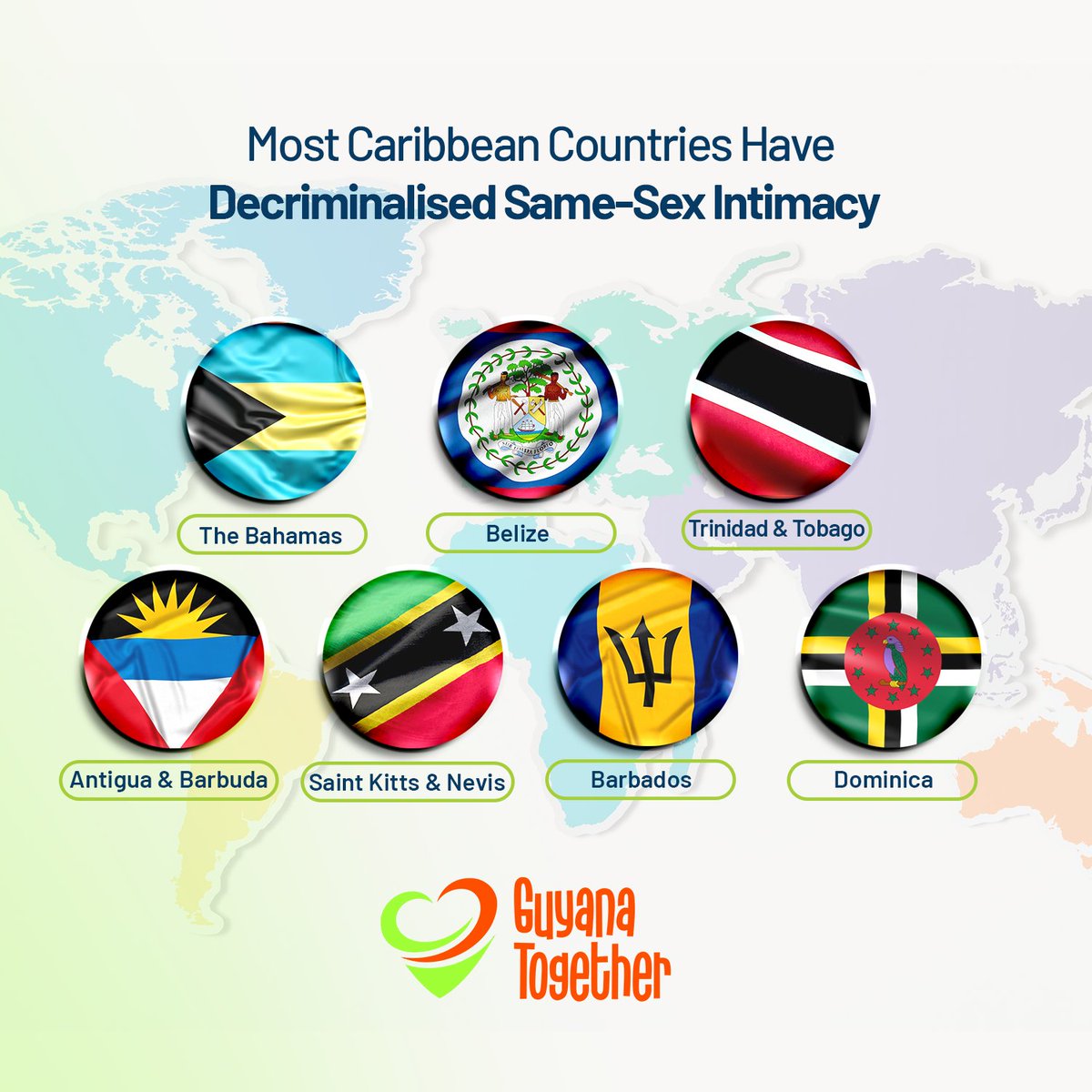 As the world observes #IDAHOBIT, we celebrate progress in the #Caribbean. Most of the countries in the region that had these laws have decriminalised same-sex intimacy. #equality #freedom #justiceforall #GuyanaTogether #IsAllAhWe #IDAHOBIT2024