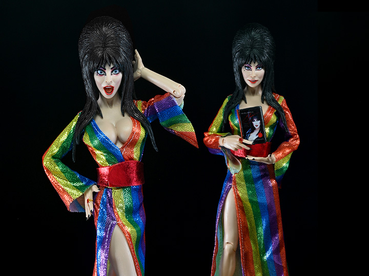 Elvira, Mistress of the Dark Elvira (Over the Rainbow Ver.) Clothed Action Figure available for pre-order! bit.ly/3QRw8WN #elvira #overtherainbowelvira #mistressofthedark #bigbadtoystore #bbts