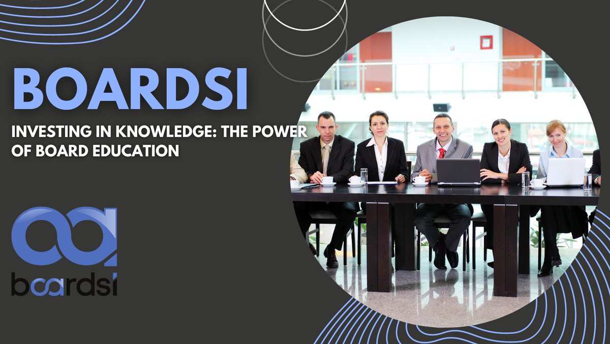 boardsi2's tweet image. Unlock the Power of Effective Board Education! Discover how investing in board education can empower directors with the knowledge, skills, and best practices needed for strategic governance. Learn more in our latest article:
#boardeducation #boarddevelopment…