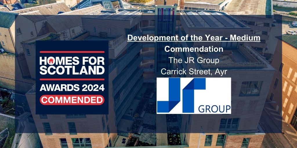 Development of the Year Medium now and our first commendation for The JR Group for Carrick St, Ayr! #deliveringmore