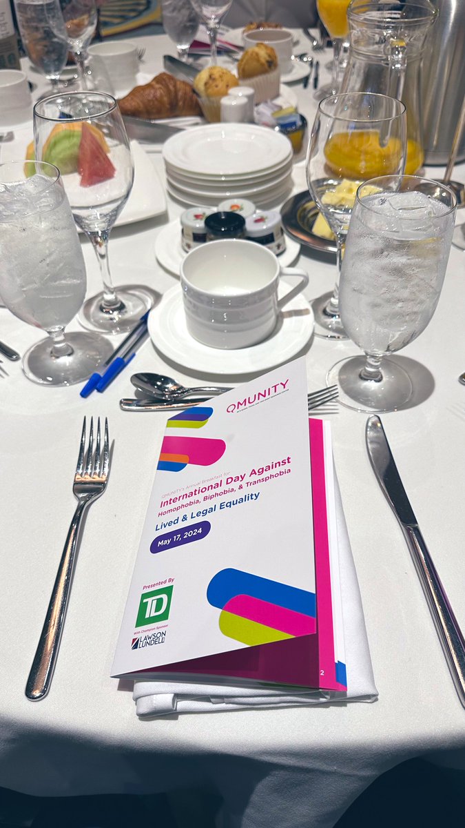 OutOnPatrol's tweet photo. We are honoured to be celebrating #IDAHOBIT at the annual @QMUNITY breakfast! 

This event supports all of the amazing programs #Qmunity provides to the #2SLGBTQ+ community. It’s great to see a room full of people who are dedicated to promoting and advancing this important work. https://t.co/1RkPzxVmxO
