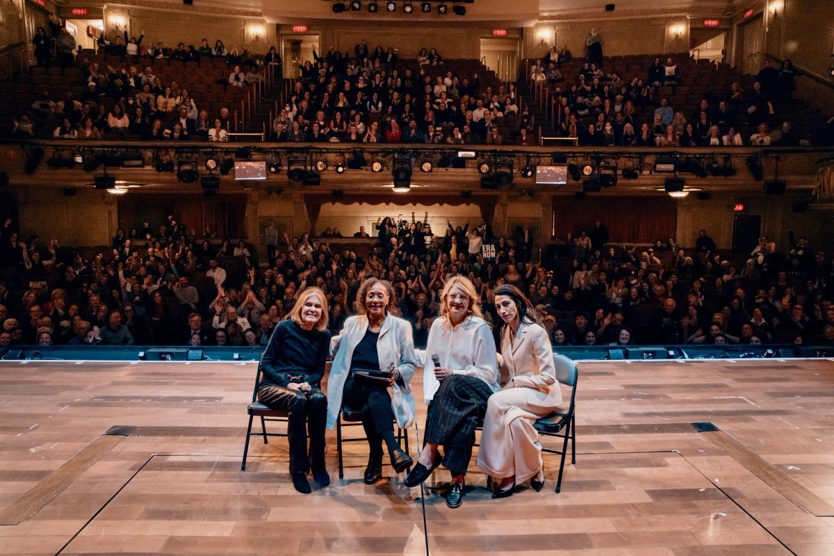 Last month's ERA Night with @SuffsMusical was unforgettable! Thank you to the cast and crew of Suffs for an energizing evening of musical theater, and to our incredible panelists @GloriaSteinem, @HumaAbedin, and @heidibschreck for their powerful dialogue.