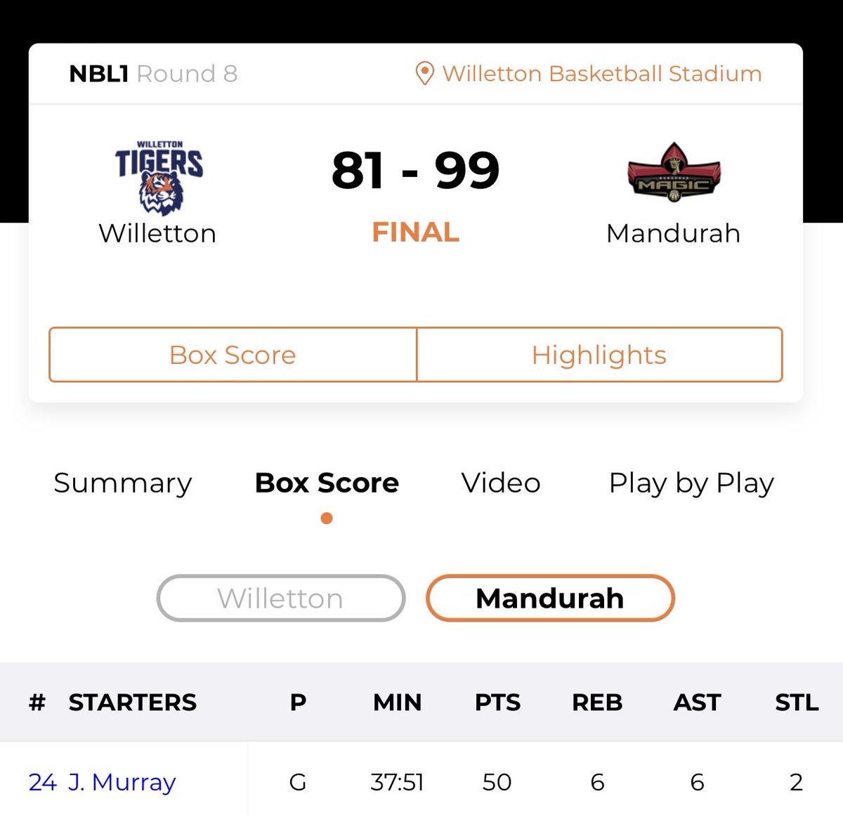50 pts 6 asts and 6 reb In 37 min This is legendary work for a rookie across them waters. @showtimejo__ @NBL1 enjoy the show while y’all still have him there 😂 @NBL there’s smoke for any PG y’all have at the next level. He’ll see y’all soon.