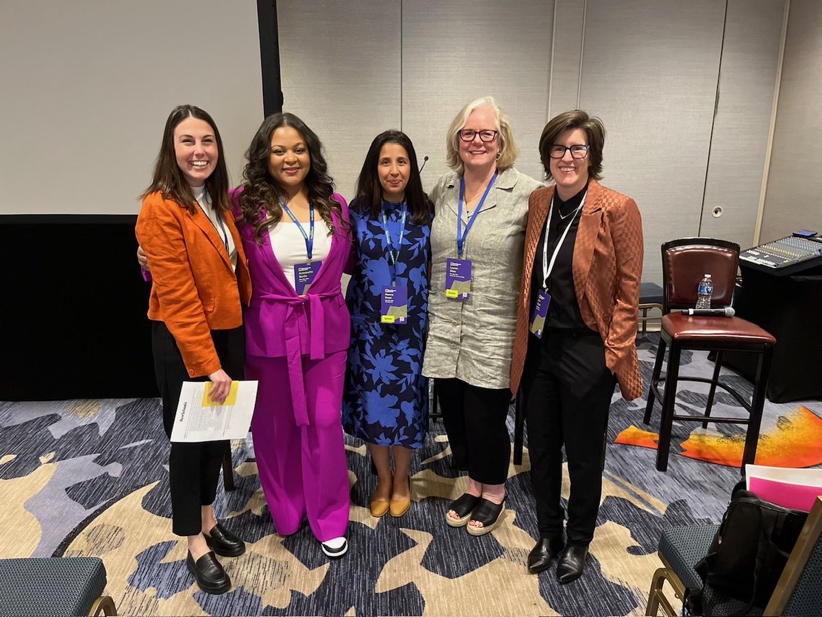 Yesterday's panel session at the @nsvf conference was an amazing experience! Photographed here is our Executive Director @LMRHIM with the other panelists (Left to Right: Nora McGann, Antoinette Banks, Neema Desai, Lauren Morando Rhim and Erin Stark).