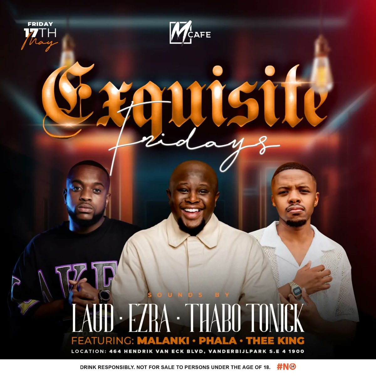 Tonight's Fixtures 💥

📍The Urban Beat <a href="/METROFMSA/">METROFM SABC</a> with <a href="/RyanTheDJ/">Ryan the DJ</a> &amp; <a href="/roxroberson/">Roxpaperzscissors</a>
📍MCafe, Vaal