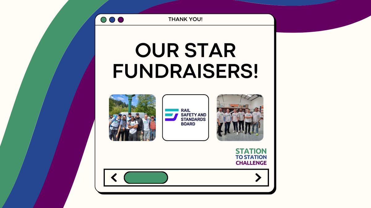 🙌Let's give a big shout out to our star fundraisers: Engauged, RSSB and Furrer + Frey! Together, they've raised nearly £1000 for the RBF through Station to Station Challenge. Thank you for your incredible support! 🎉 #FundraisingHeroes #RailwayBenefitFund