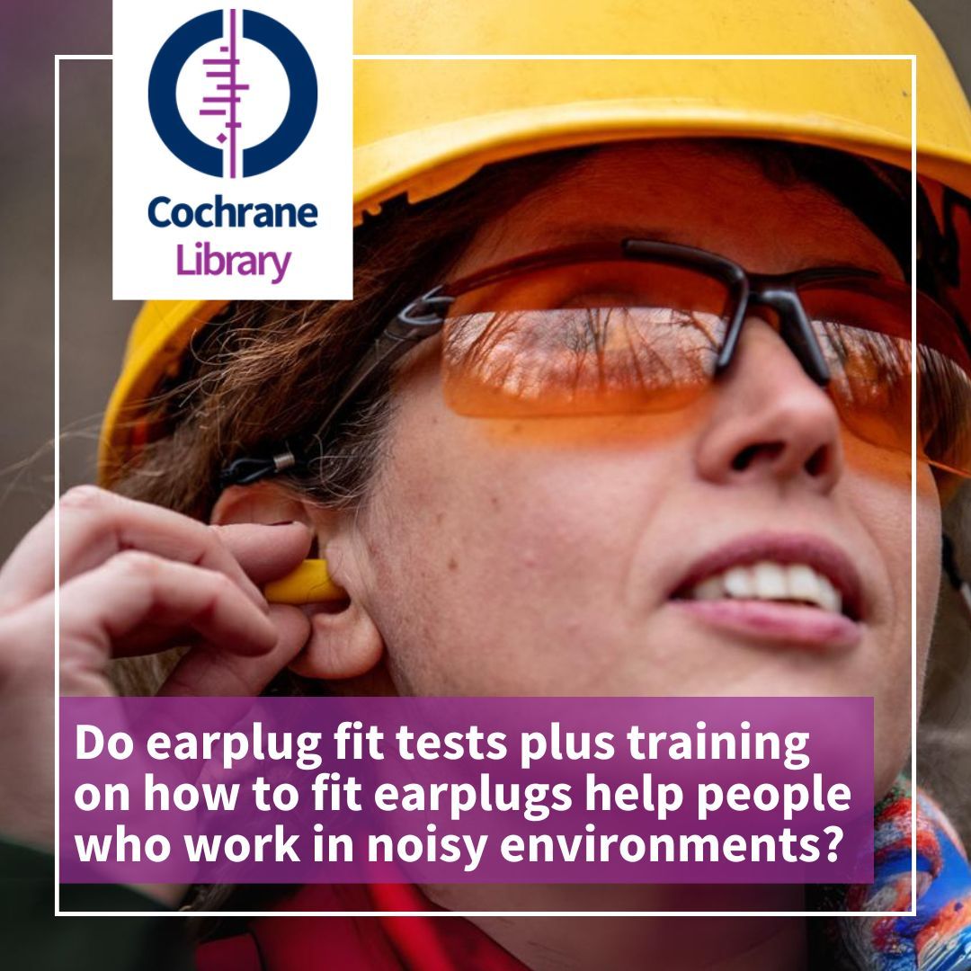 Simply providing heading protection devices with no or with simple instructions is probably not enough for noise‐exposed workers. 👂 
📚 🔍 This #SystematicReview looked at the evidence of 3 studies involving 756 participants. 
buff.ly/3V80BTi