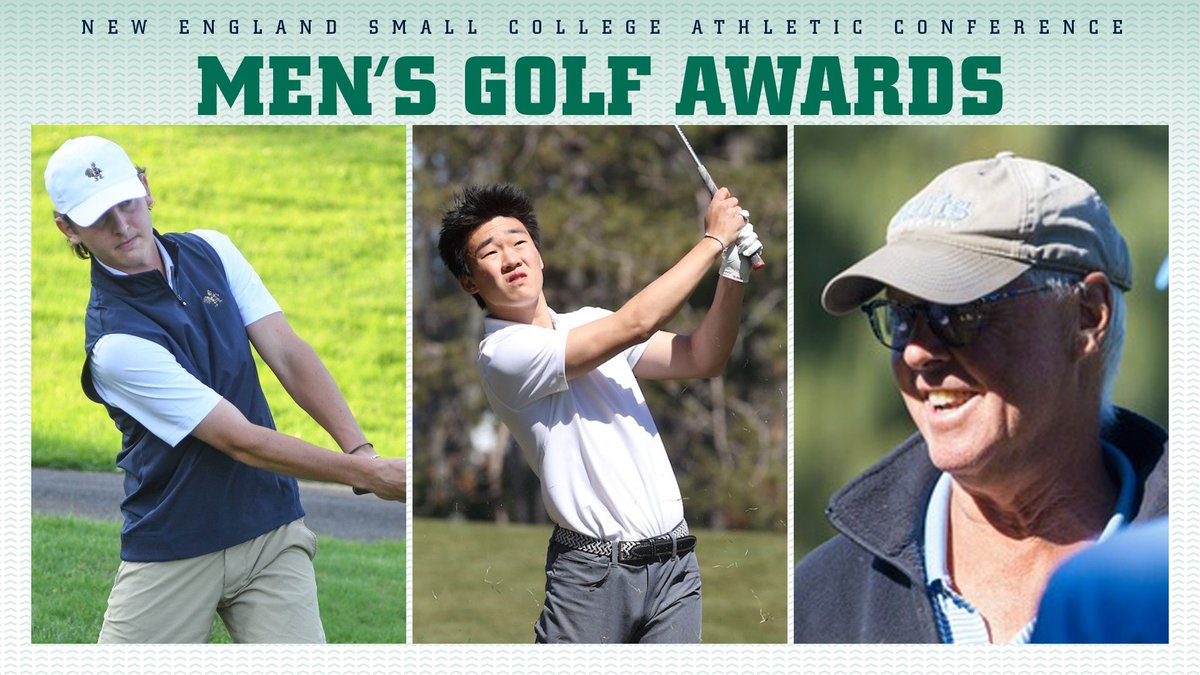 ⛳️NESCAC Men's Golf Awards GOY: Benjamin Boyd, @BantamSports ROY: Joey Zheng, @GoUBears COY: George Pendergast, @TuftsJumbos Details > nescac.com/news/2024/5/17…