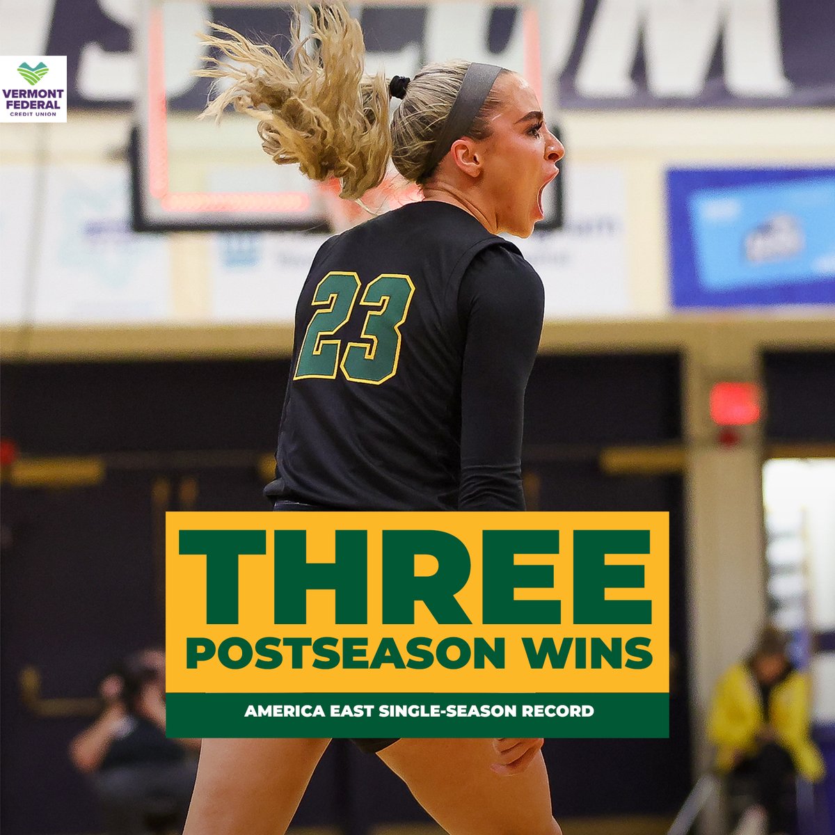 ICYMI: Your Catamounts set an @AmericaEast single-season record earning three postseason wins on their way to the 2024 WNIT Fab Four!🏀 This team also became just the fifth basketball program (men 's or women's) in America East history to make it to a postseason semifinal!🔥