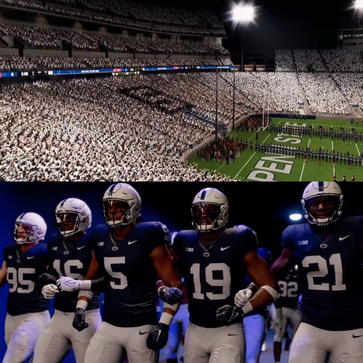 Penn State in the CFB25 trailer 🔵⚪️