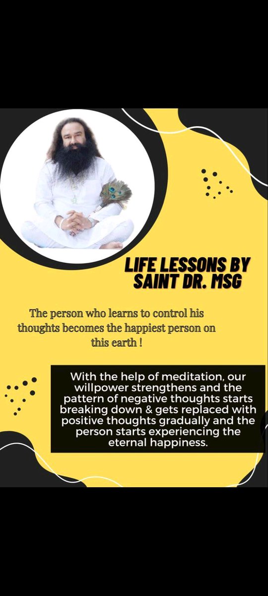 #PowerOfPositivity #PositivityMantra
#MeditationMiracles #KeyOfPositivity
#MethodOfMeditation
#MeditateRegularly #Meditation
#Positivity #DeraSachaSauda
#SaintDrGurmeetRamRahimSinghJi
#BabaRamRahim #SaintDrMSG
#GurmeetRamRahim #RamRahim 
#SaintMSG #SaintDrMSG