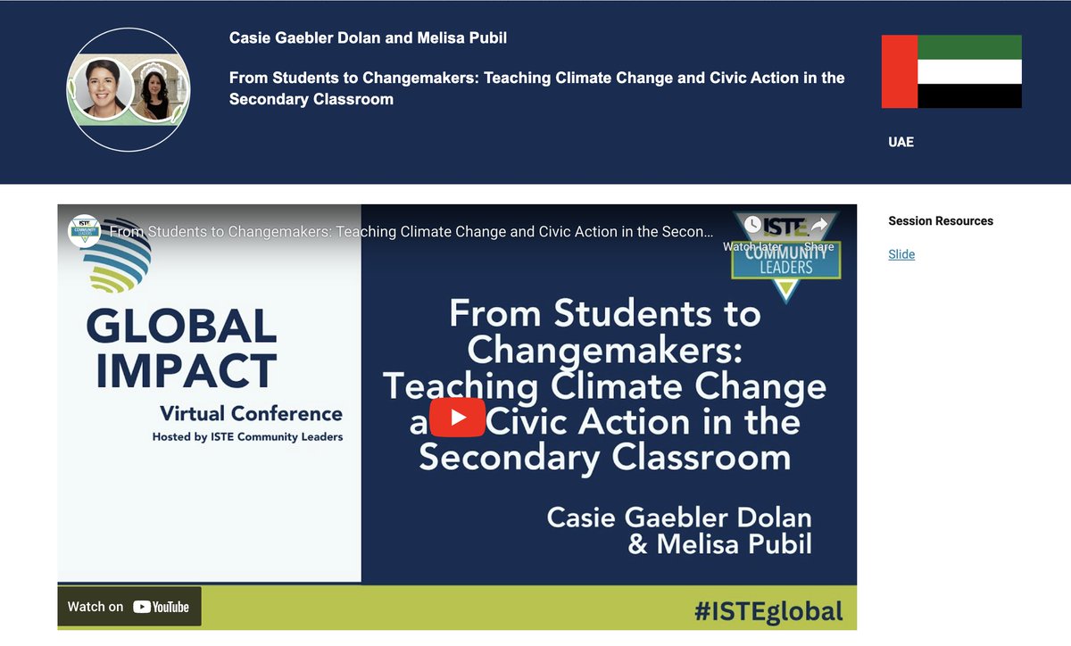 Casie Gaebler Dolan & Melisa Pubil are #experts in #changemakers - #climate, #civics & #action, so check their #ISTEglobal sesssion: bit.ly/ISTEglobal16 All sessions #globalimpact: bit.ly/Global-Impact-… #ISTELive is getting closer & we can't wait to learn with you!
