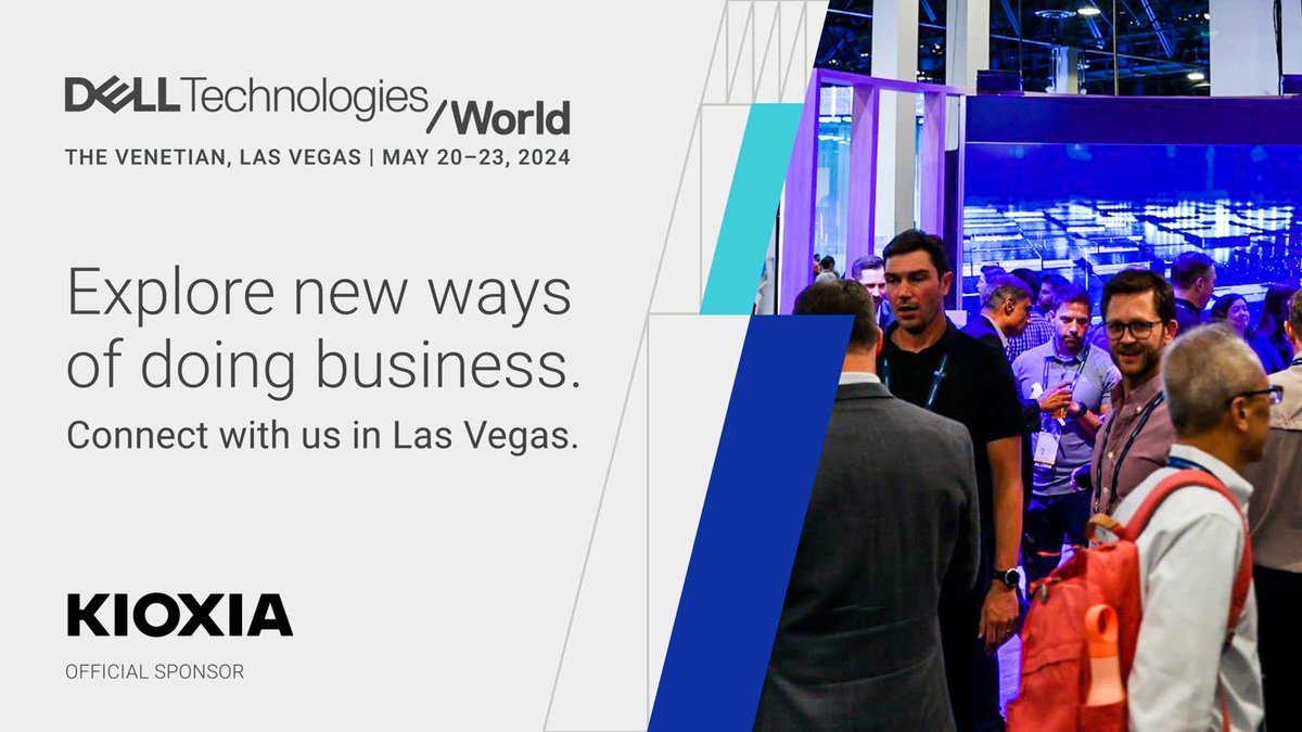 If you're building your agenda for next week's #DellTechWorld, be sure to add the joint KIOXIA/Dell breakout sessions to learn how we're Accelerating Innovation with Next-Generation Dell PowerEdge Servers and KIOXIA SSDs. dell.to/3yjIeS1 @DellTech #KIOXIAMEMORYMAKER