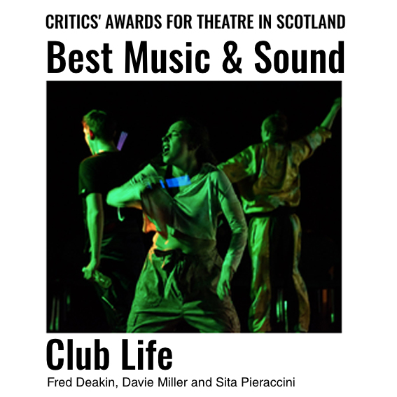 Club Life is nominated again; this time it's the Critics Award for Theatre in Scotland for Best Music and Sound. Yay! We return to Edinburgh August 2-10th @thespaceuk 8 shows only! Tickets here: thespaceuk.com/shows/2024/clu… And our London premiere is in November - hold tight!