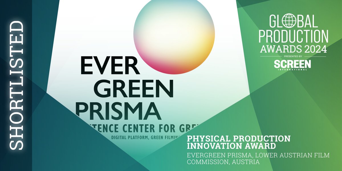 Shortlisted for the Production Innovation Award is: EVERGREEN PRISMA (Austria) - Lower Austrian Film Commission bit.ly/GPAShortlist24 #ScreenGPA24