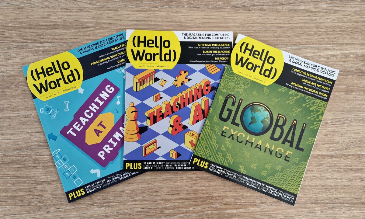 Happy Friday Teachers! The next issue of Hello World is just around the corner 📖 We'll be announcing the theme for the next instalment soon! Make sure that you're subscribed ahead of it's release so you don't miss out. 🔗 helloworld.cc/subscribe #ComputerScience #CSEd