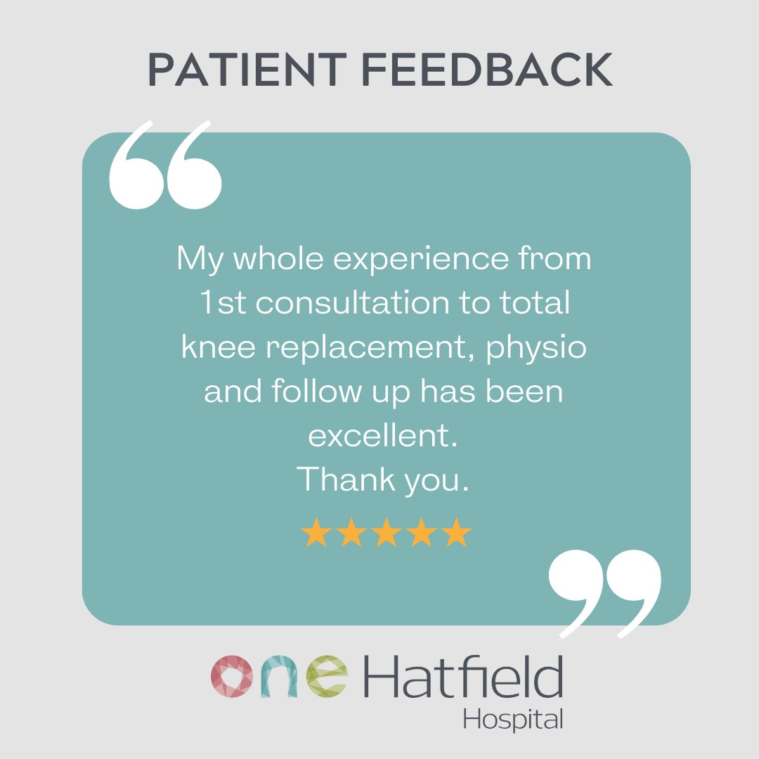 Check out this feedback from one of our wonderful patients 😍

To find out more about the services we offer, please follow this link: loom.ly/5Iw9l6E 

#patientfeedback #healthcarefeedback #onehatfieldhospital #onehealthcare #hertfordshire