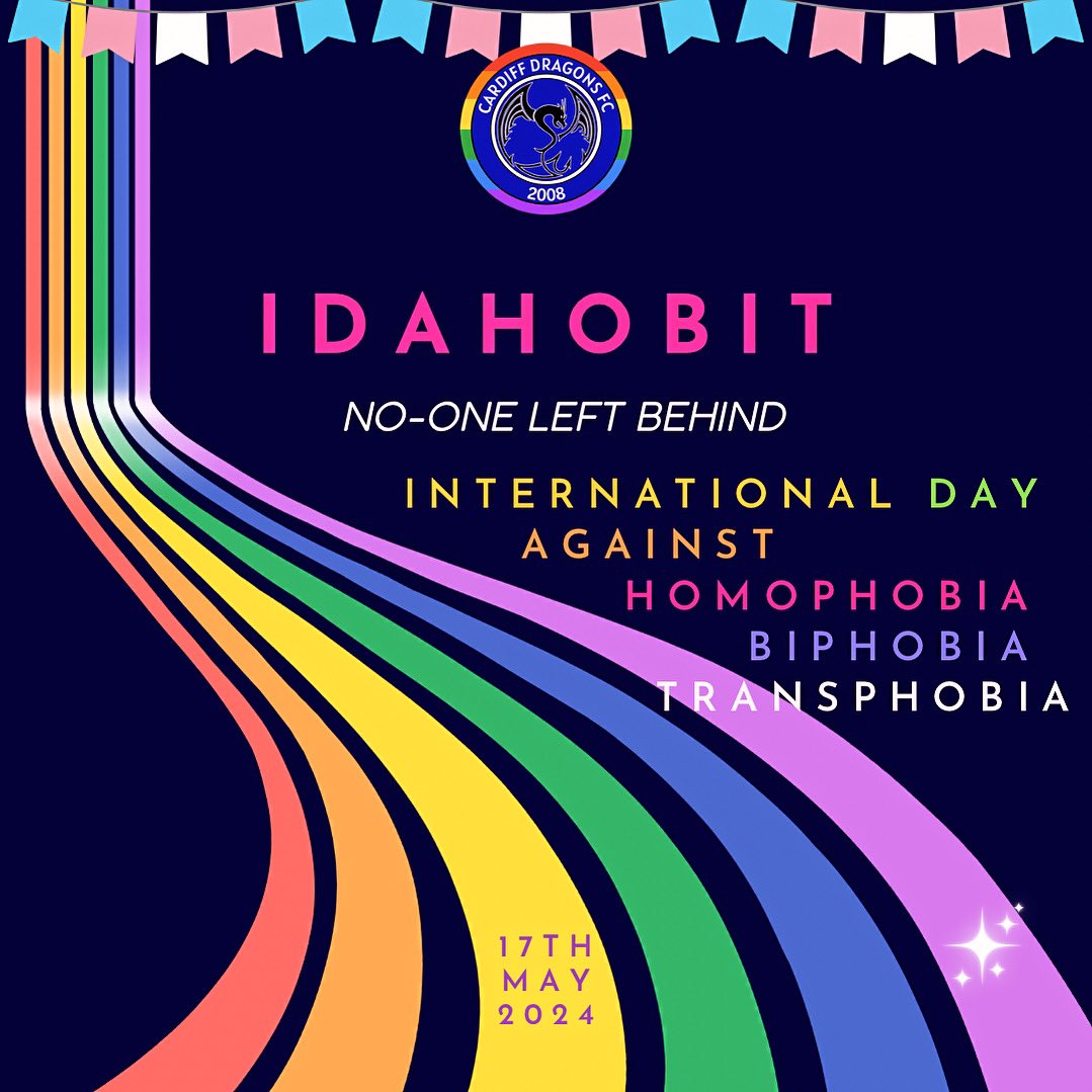 Today is International Day Against Homophobia, Biphobia and Transphobia We stand united with friends and allies, working together to make sure everyone has a place in sport ❤️