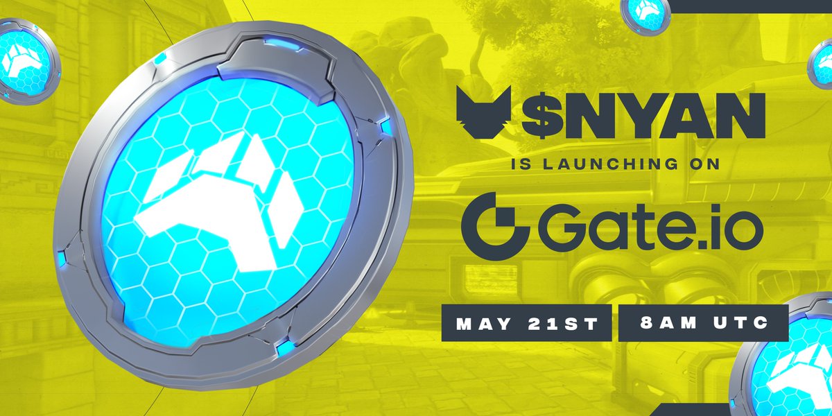 Another confirmed exchange joins the ranks for the $NYAN token TGE 😼 🪙 @gate_io 📅 MAY 21ST ⏰ 8AM UTC