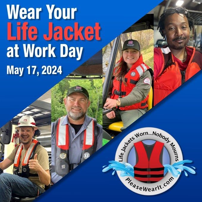 detroitdistrict's tweet photo. Today is Wear Your Life Jacket at Work Day.
Whether you are in the office, working outside, teleworking or it is your day off, get creative, put on your life jacket, snap a picture and share it using #lifejacket2work and #safeboating.
#WaterSafety
#SafetyFirst https://t.co/15EL8aVIuV