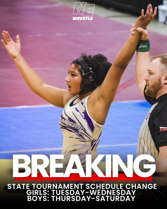 Big news today!! New schedule for the State Tournament!