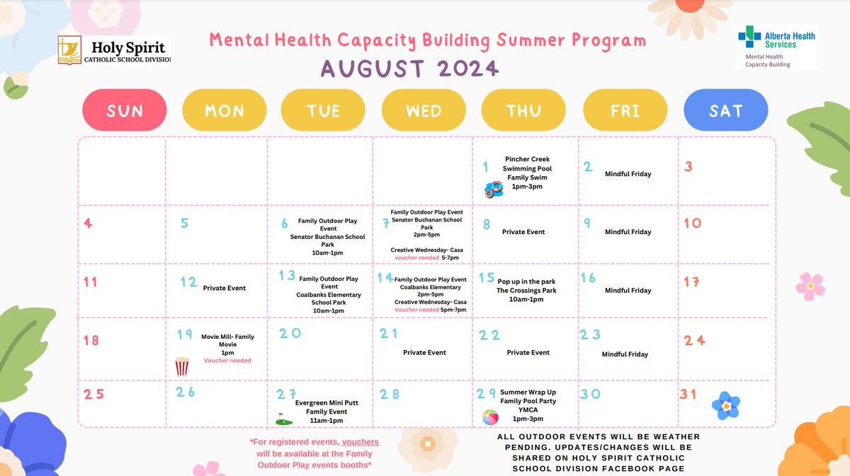 With summer quickly upon us, the Mental Health Capacity Building (MHCB) Team has finalized the 2024 Summer Program. The MHCB team will offer 9 weeks of FREE summer programming through July and August. The events are open to students of all ages! #SummerPrograms #hs4