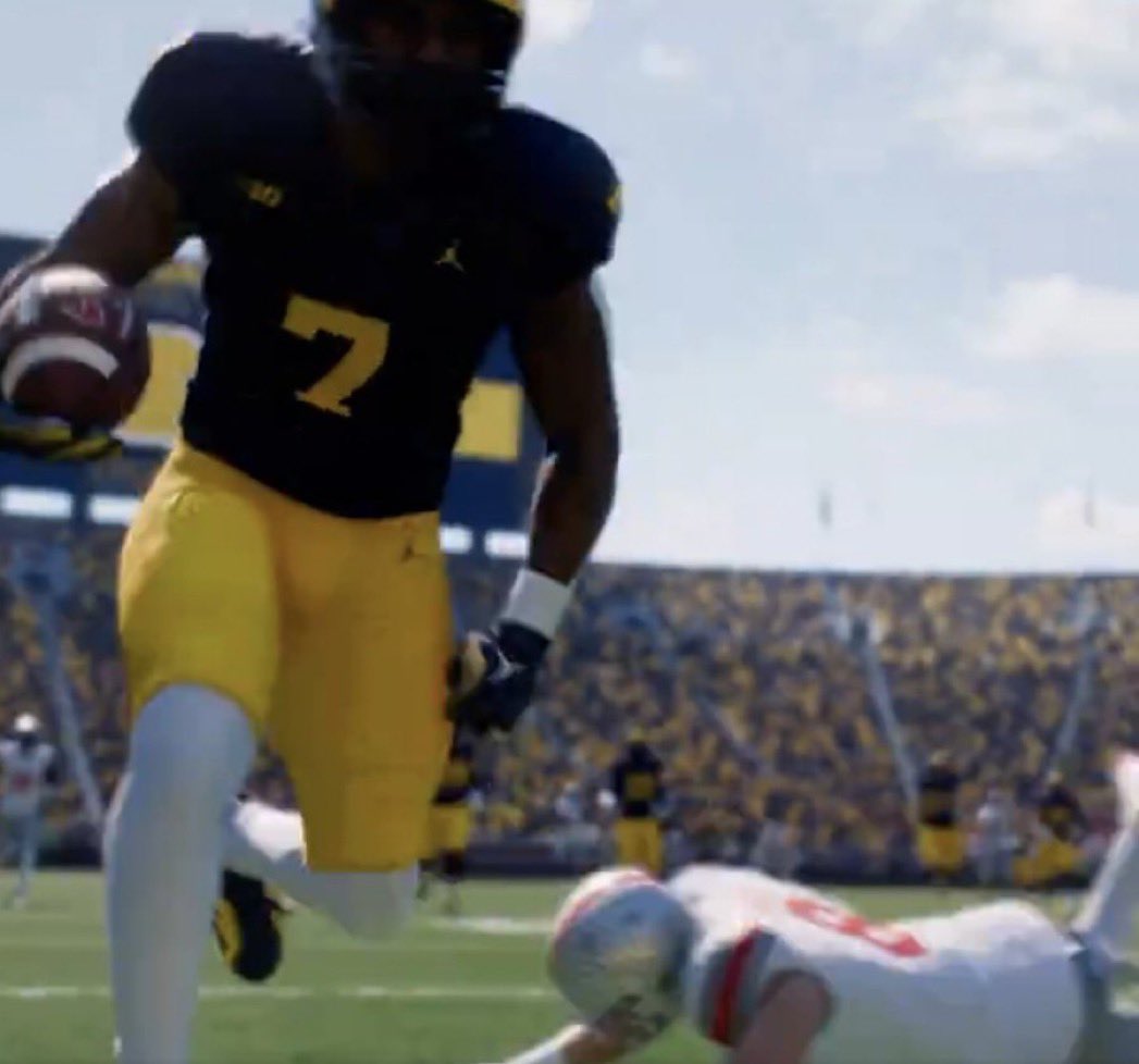 Michigan dominating Ohio State.

EA sports made this game accurate🎯