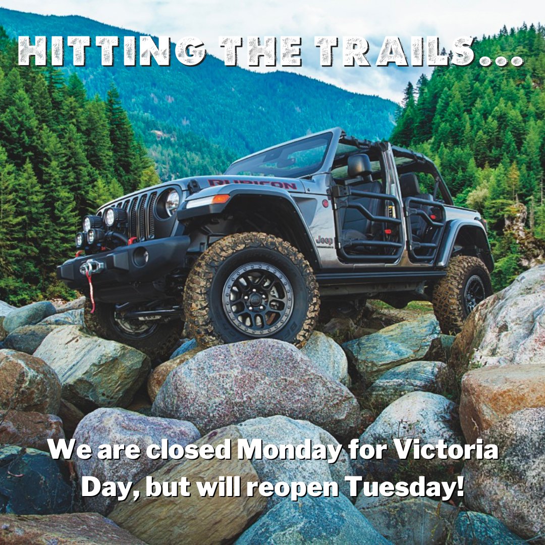 🚗Happy Victoria Day! 🚗

Colbourne Chrysler will be closed on Monday to celebrate Victoria Day, but we'll be back and ready to serve you on Tuesday! Enjoy the holiday, and we look forward to seeing you soon.
