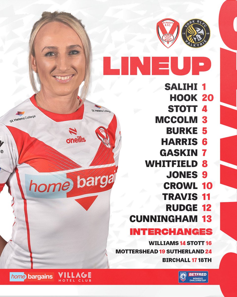 😇 Matty Smith has named his side for our @TheChallengeCup Semi-Final this morning against York, which is live on the BBC iPlayer and Red Button! 👊 Lets go, Saints! #COYS