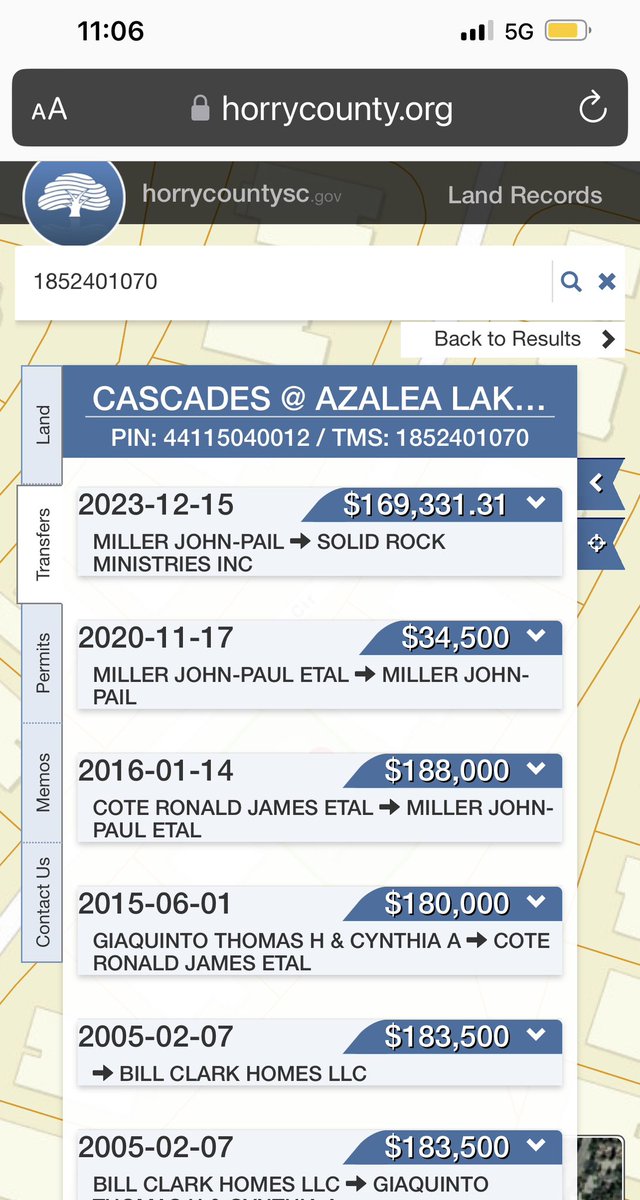 🧵People are starting to look into the #JPMiller property transfer to #SolidRockChurch and I’m seeing some red herring misinterpretations of the property records. So here’s a short thread to explain what this property transfer history means: