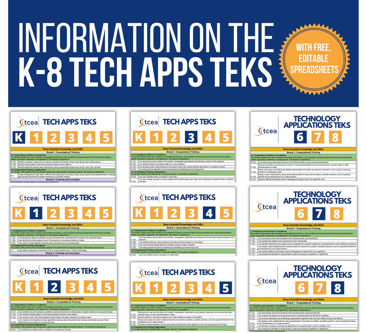 Learn about the new K-8 Tech Apps TEKS and snag some free, editable spreadsheets with the standards and “I can” statements!

sbee.link/xtf4mr3vdh  @EmilyforEdu 
#txed #cte #teks #edutwitter