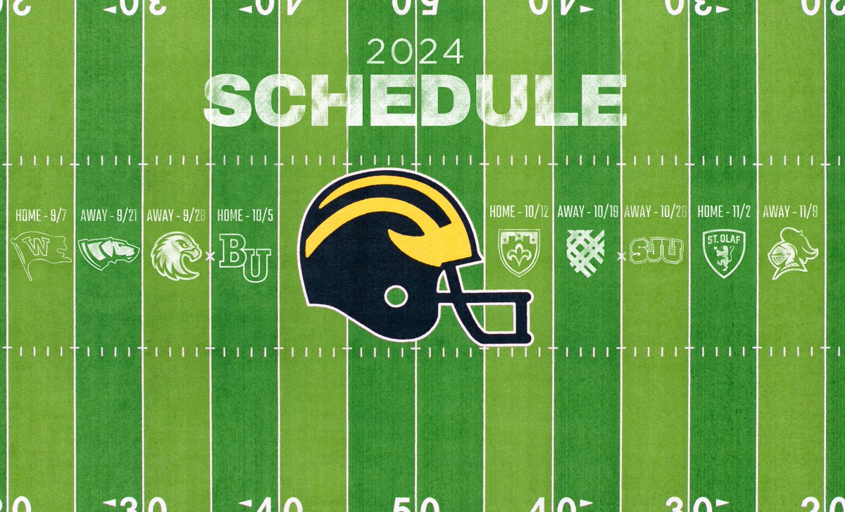 The 2024 <a href="/gustiefootball/">Gustavus Football</a> schedule is here. Check out the full slate of games: gogusties.com/sports/footbal…

#GoGusties | #d3fb