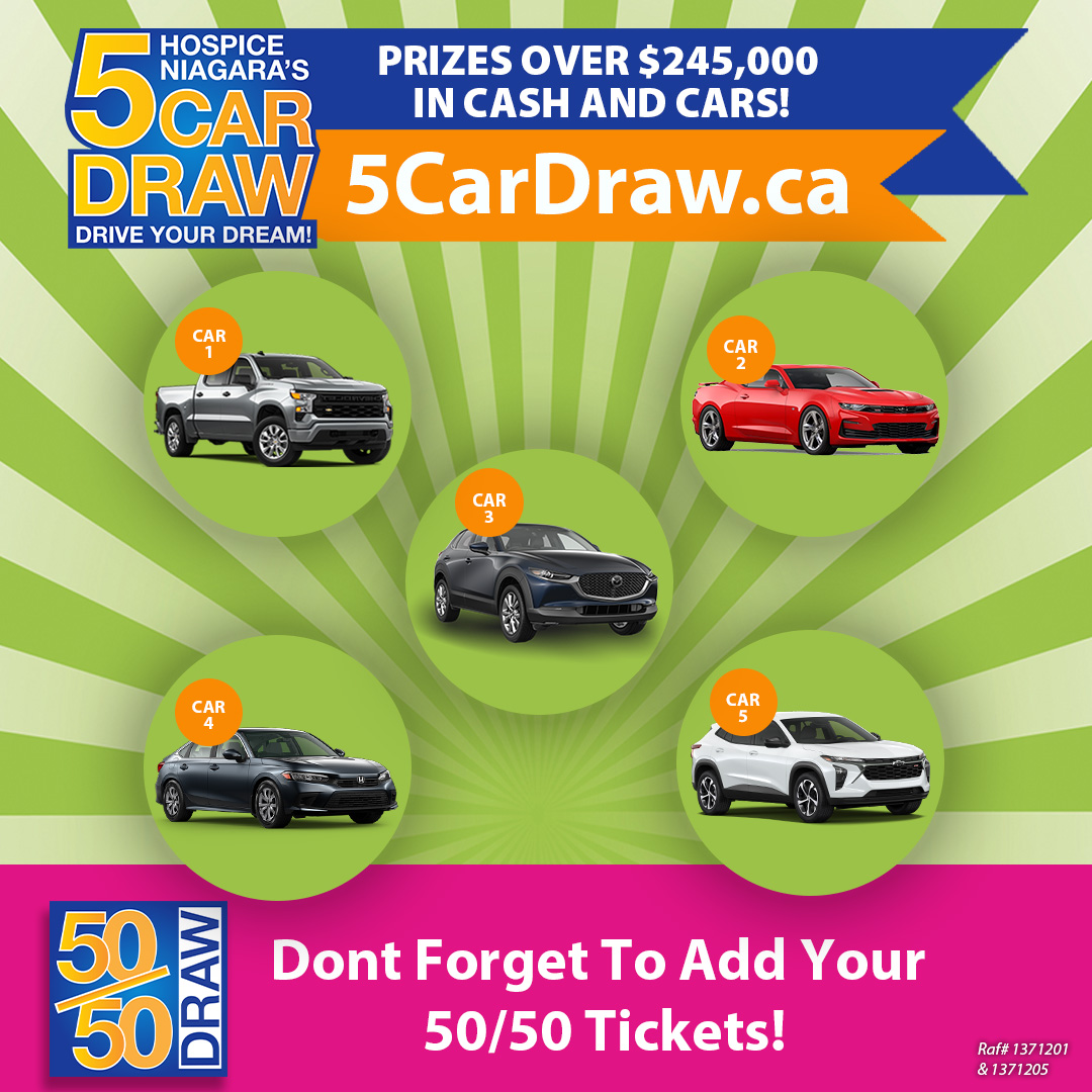 HospiceNiagara's tweet image. Meet Your Dream Rides!
•2024 Chevy Silverado Custom or Cash!
•2024 Chevy Camaro 1LT or Cash!
•2024 Mazda CX-30 GT or Cash!
•2024 Honda Civic LX-B or Cash!
•2024 Chevy TRAX 1RS or Cash!

5cardraw.ca!

#DriveChange #WinBig #SupportACause #5Cardraw #CarDraw
