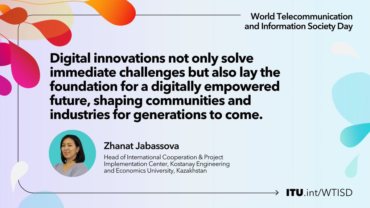 Digital innovations not only solve immediate challenges but also lay the foundation for a digitally empowered future, shaping communities and industries for generations to come ~@jabassova #WTISD #InnovateForProsperity