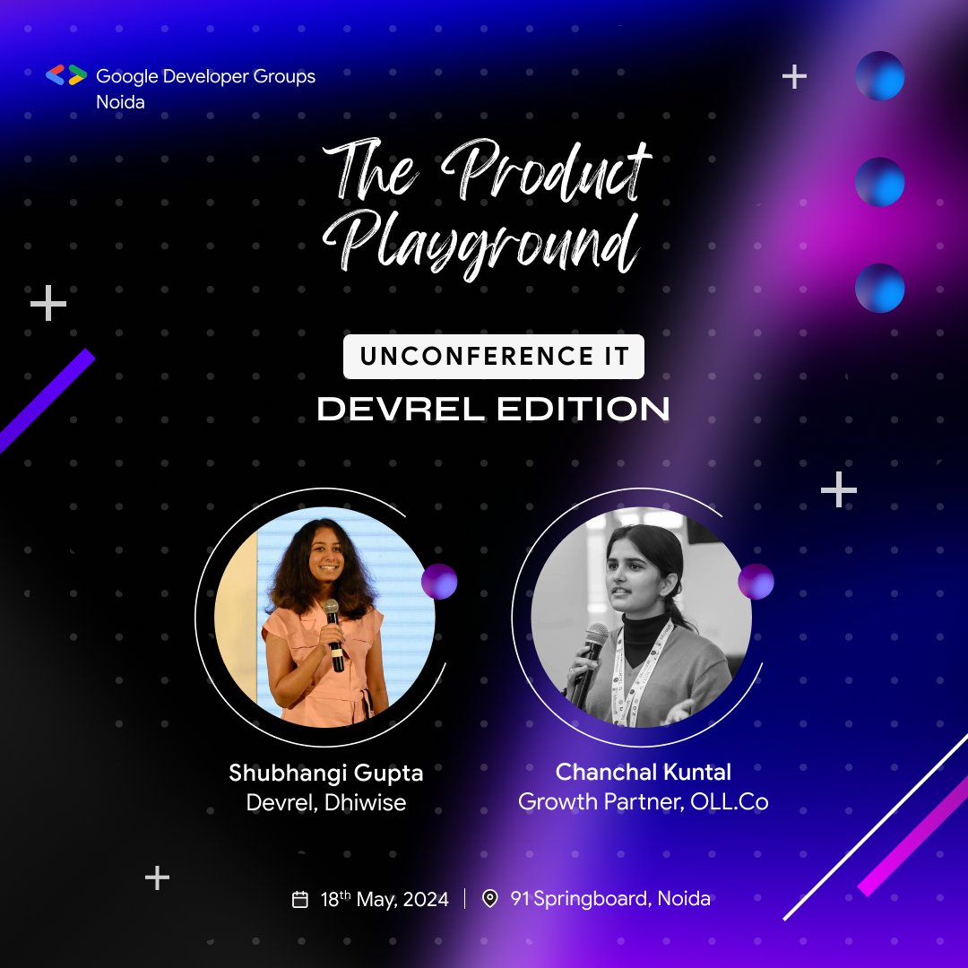 💡Don't miss the 'Unconference It - DevRel Edition'! Connect with Shubhangi Gupta (Dhiwise) and Chanchal Kuntal (OLL.Co) for an engaging discussion on all things #DevRel and dive deep into the world of #DeveloperAdvocacy! #ProductPlayground #UnconferenceIt