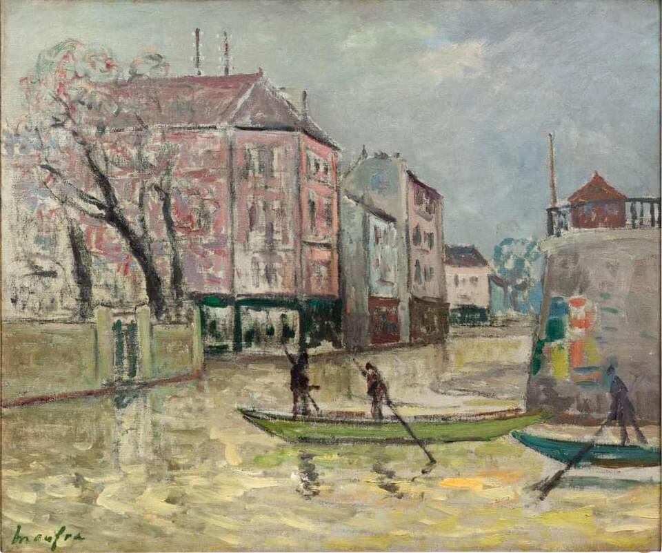 Maxime Maufra (1861-1918) - Inondation　1910　huile sur toile　(54 x 65 cm)　(Sotheby's Image)